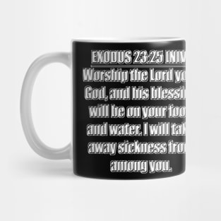 Bible Verse Exodus 23:25 Mug